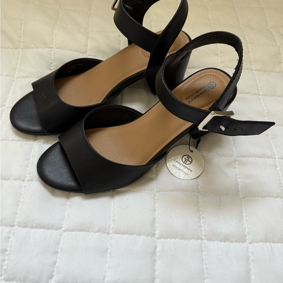 Giani Bernini Shoes - Giani Bernini Black and Tan Sandals with Ankle Strap